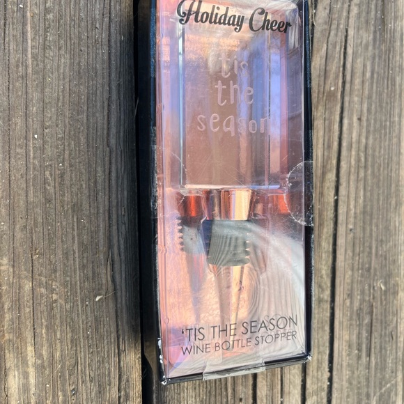 HOLIDAY CHEER ‘TIS THE SEASON WINE BOTTLE TOPPER NIB - Picture 3 of 4